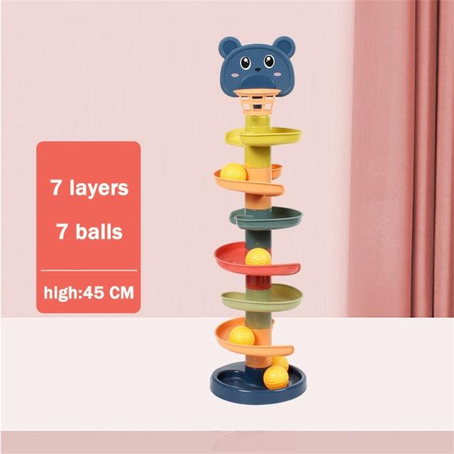 Rolling Ball Pile Tower - Babyblush