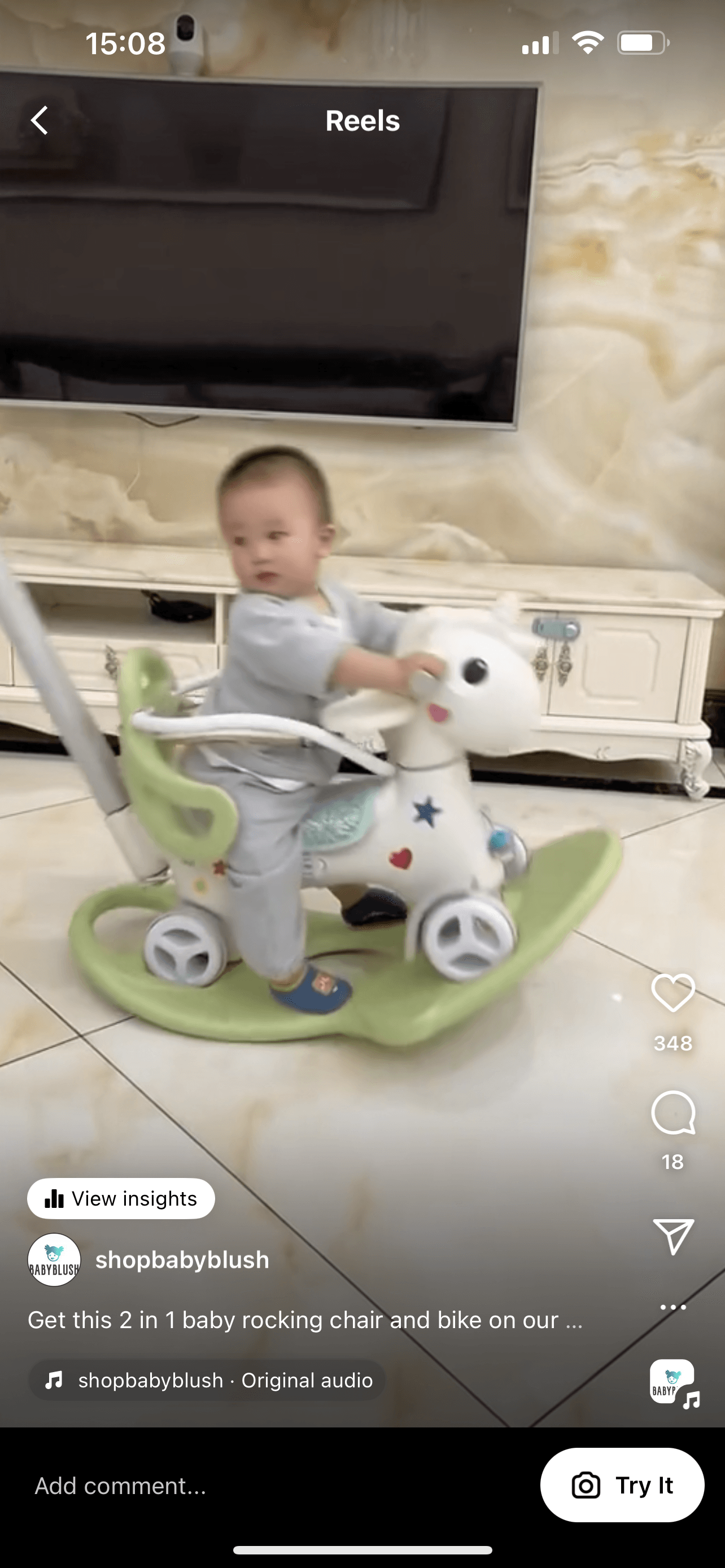 Baby 2 in 1 Rocking Horse - Babyblush