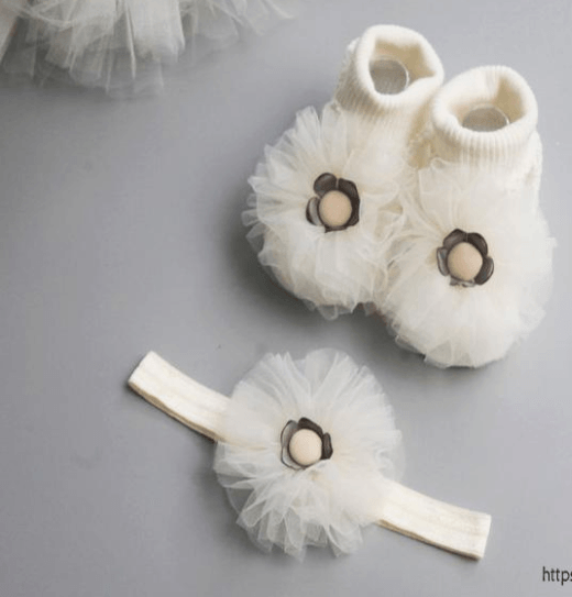 Baby Headband & Socks Set - Babyblush