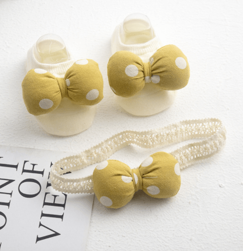 Baby Headband & Socks Set - Babyblush
