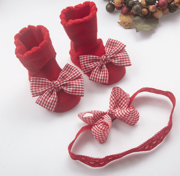 Baby Headband & Socks Set - Babyblush