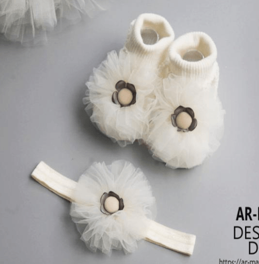 Baby Headband & Socks Set - Babyblush