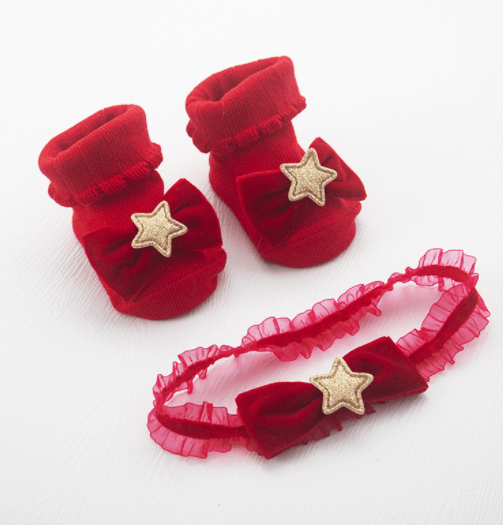 Baby Headband & Socks Set - Babyblush