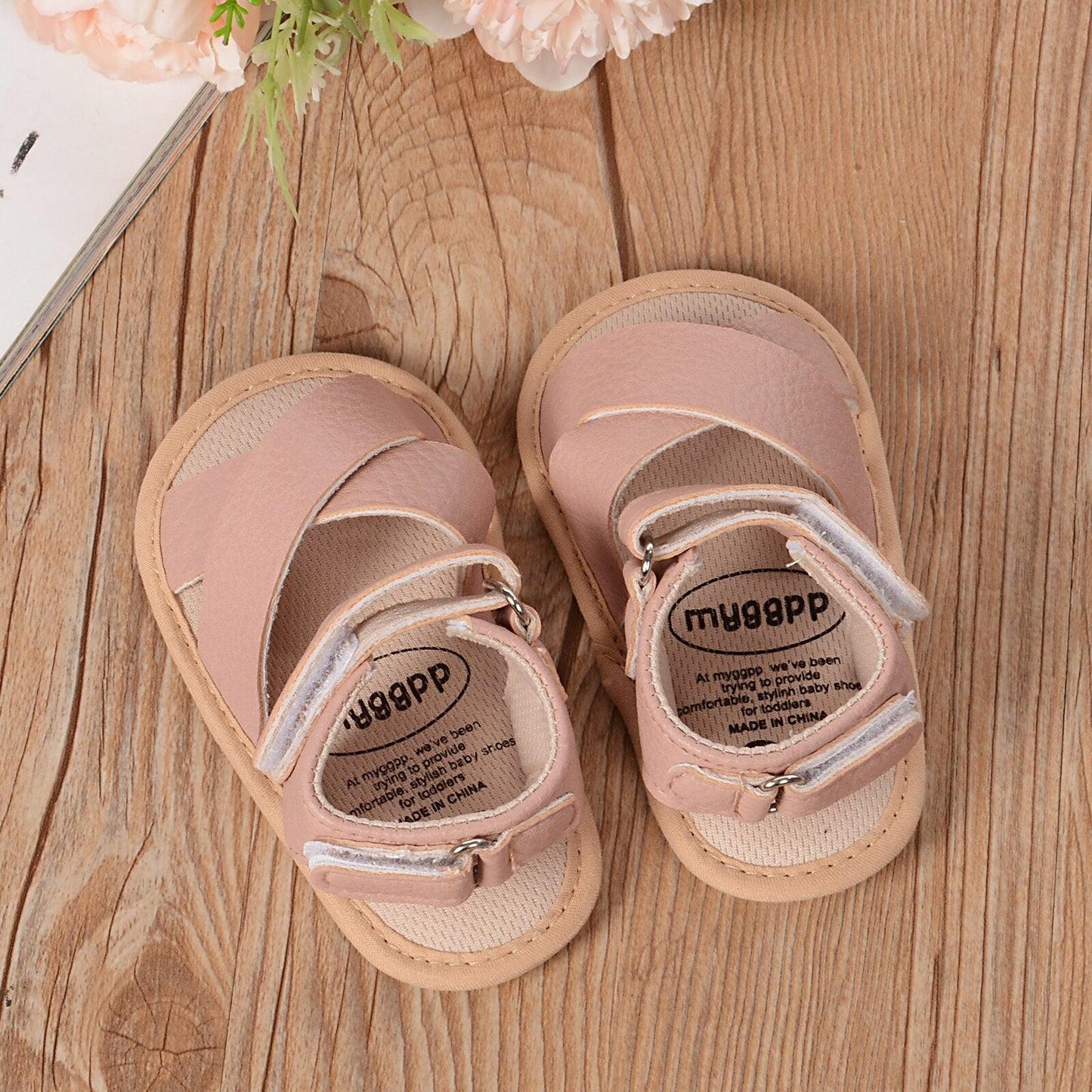 Baby Leather Sandals - Babyblush