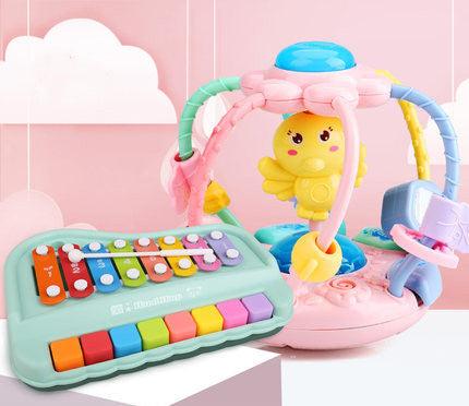 Baby Rattle Toy Teether Baby Grip Training Glowing Toy - Babyblush