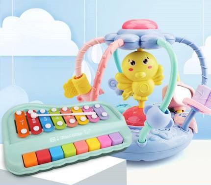 Baby Rattle Toy Teether Baby Grip Training Glowing Toy - Babyblush