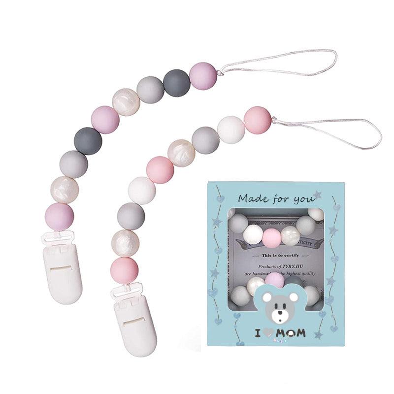 Baby Silicone Pacifier Chain, Baby Soothing Toys, Molars - Babyblush