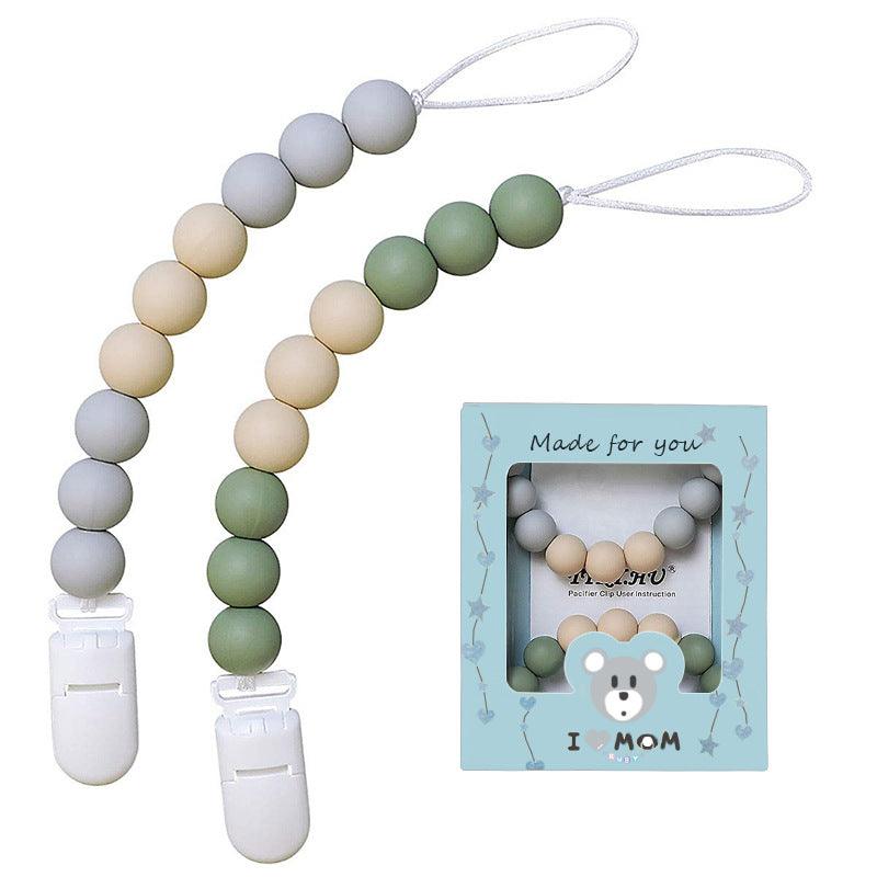 Baby Silicone Pacifier Chain, Baby Soothing Toys, Molars - Babyblush