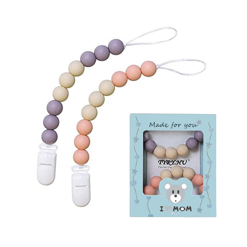Baby Silicone Pacifier Chain, Baby Soothing Toys, Molars - Babyblush