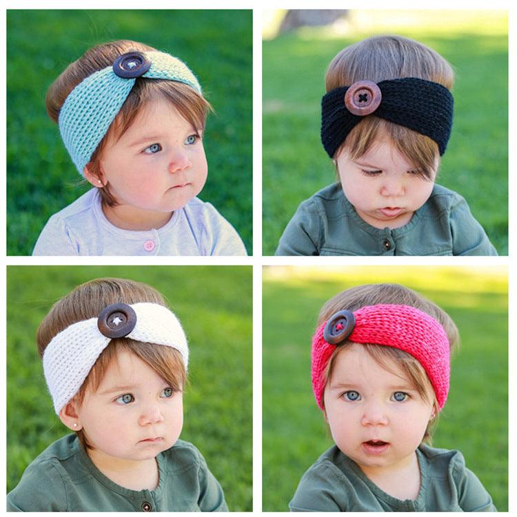 Baby wool headband hand-woven hair accessories - Babyblush
