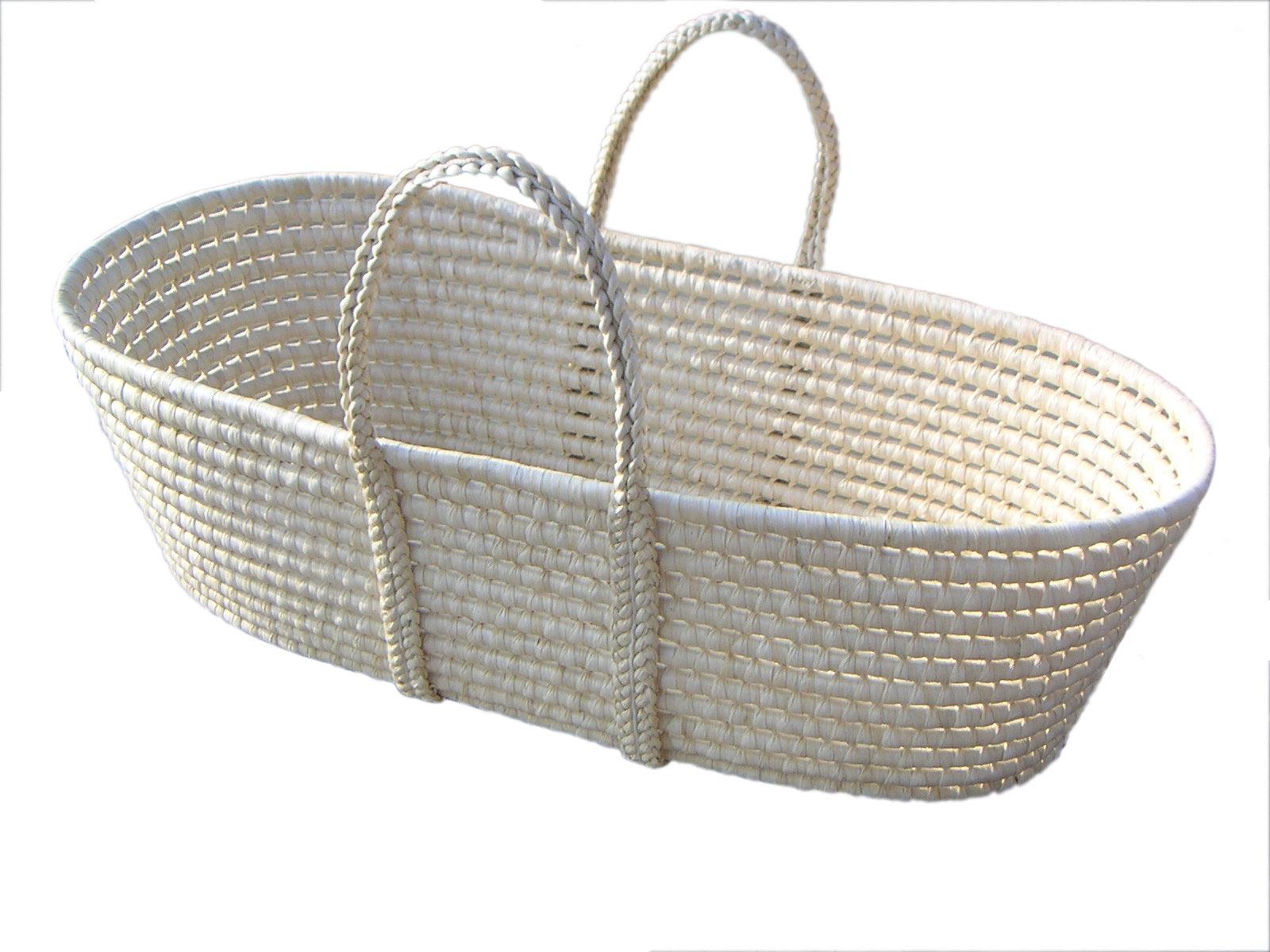 Corn Husk Woven Crib Portable Sleeping Basket - Babyblush