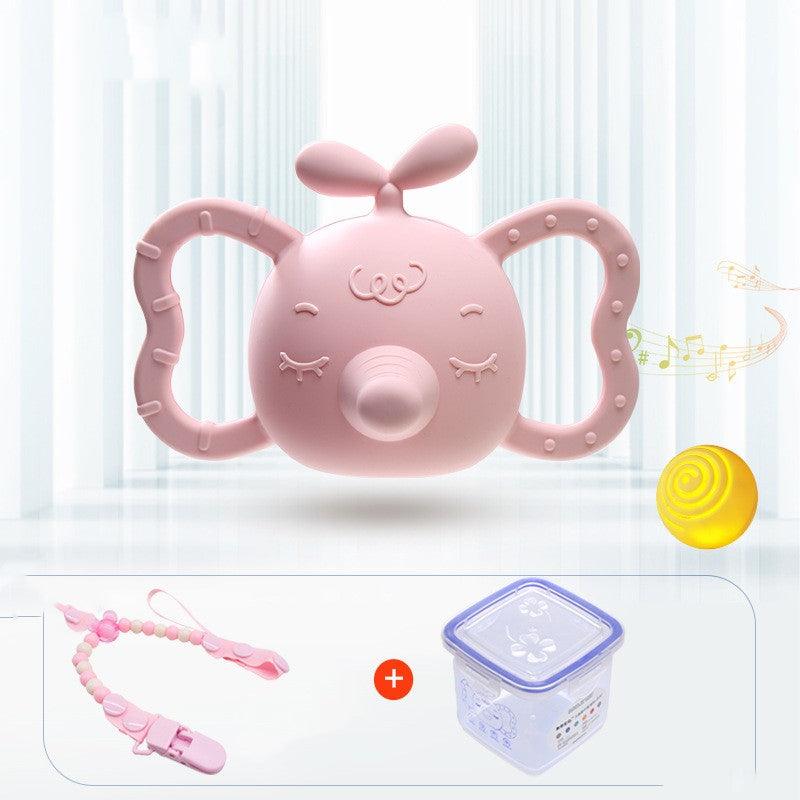 Elephant Bud Baby Baby Silicone Teether Rattle Teeth - Babyblush