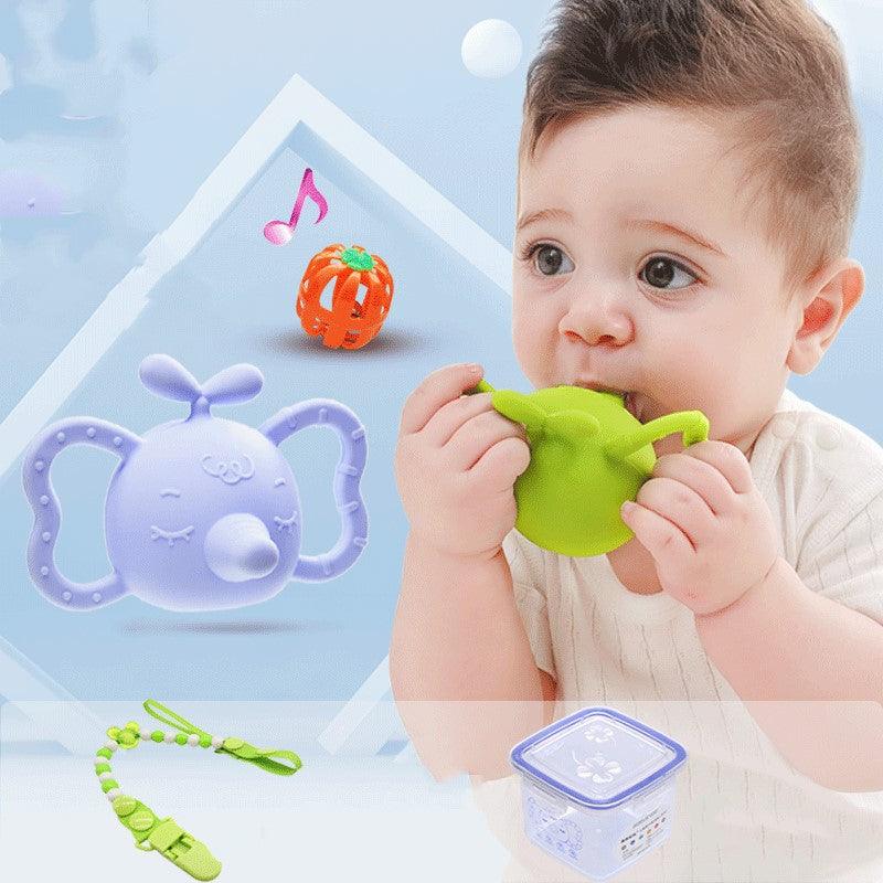 Elephant Bud Baby Baby Silicone Teether Rattle Teeth - Babyblush