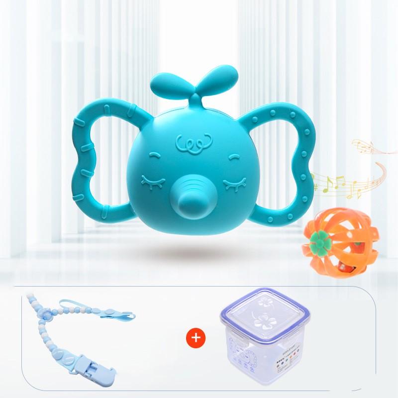 Elephant Bud Baby Baby Silicone Teether Rattle Teeth - Babyblush
