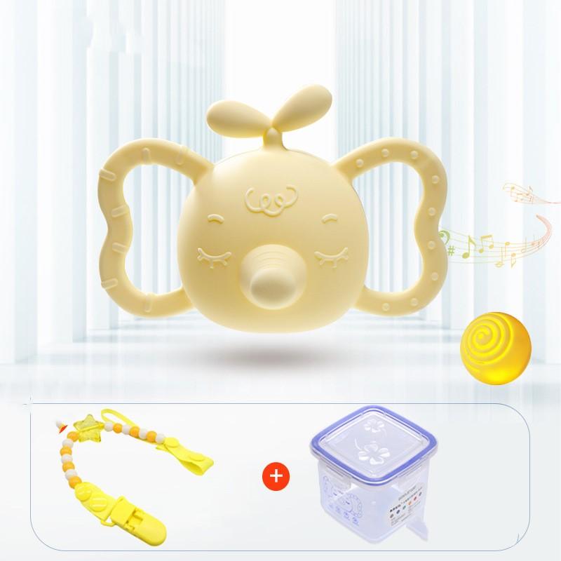 Elephant Bud Baby Baby Silicone Teether Rattle Teeth - Babyblush