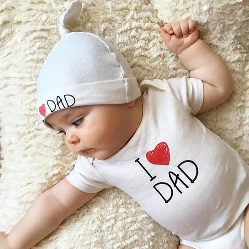 I Love Dad/Mum Baby Romper - Babyblush