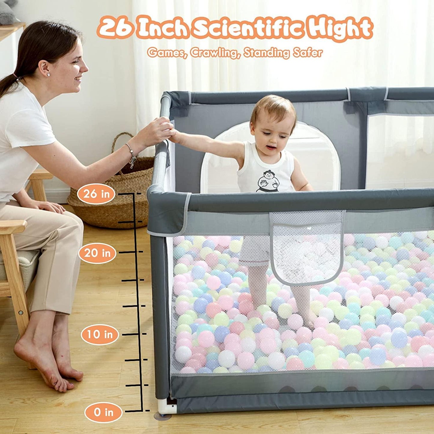 Large Baby Playpen - Babyblush