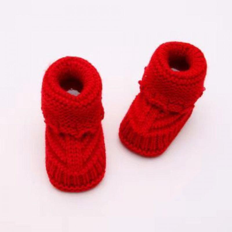 Male and female Babies Handmade Knitted Wool Soft Bottom Babies - Babyblush