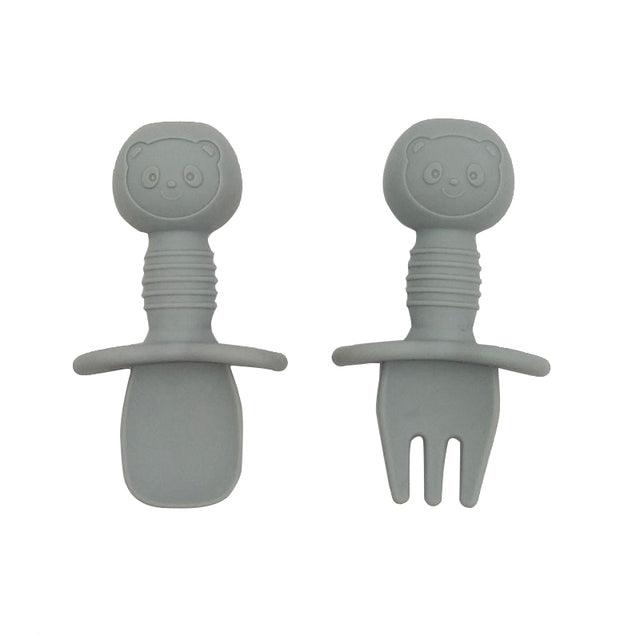 Mini Fork And Spoon Set - Babyblush
