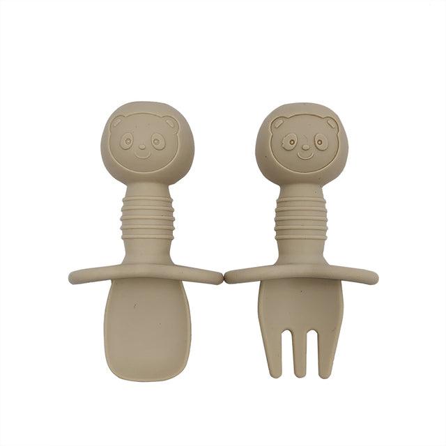 Mini Fork And Spoon Set - Babyblush