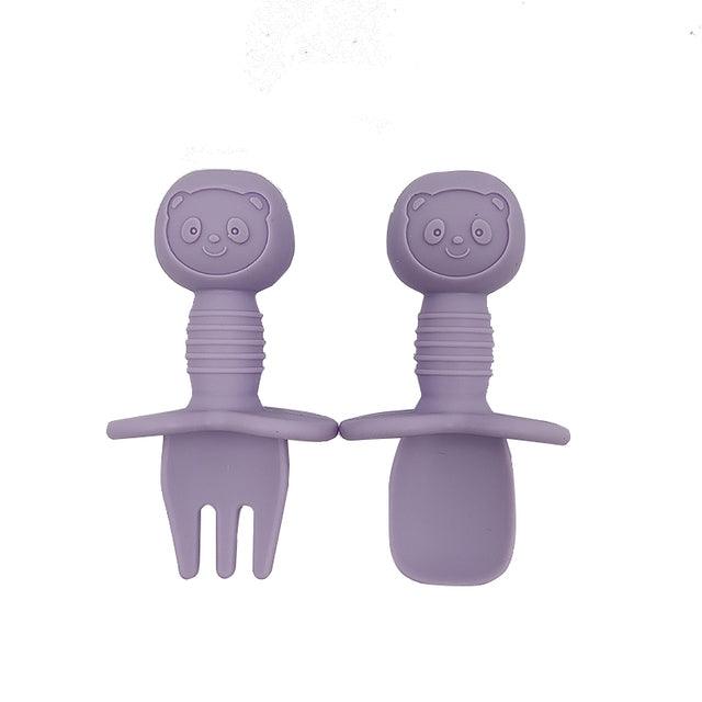 Mini Fork And Spoon Set - Babyblush