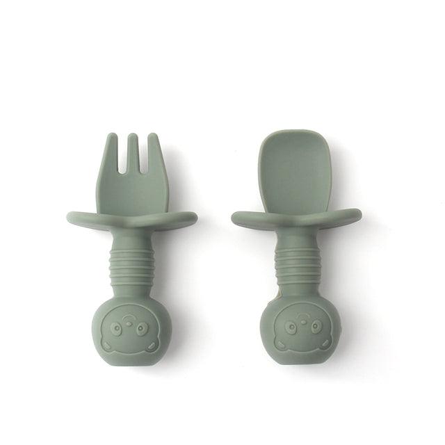 Mini Fork And Spoon Set - Babyblush