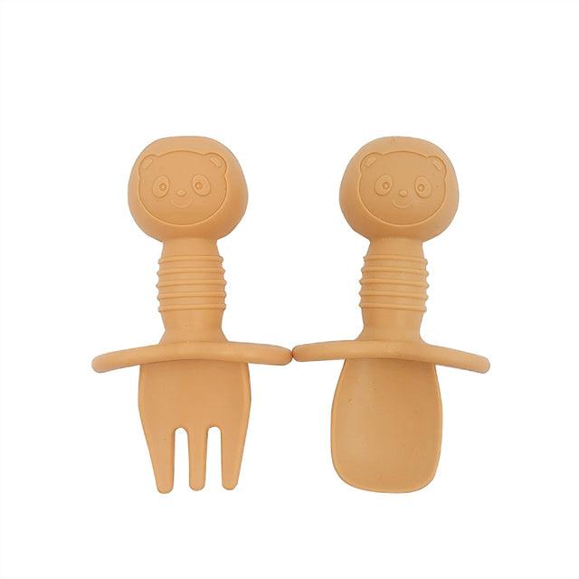 Mini Fork And Spoon Set - Babyblush