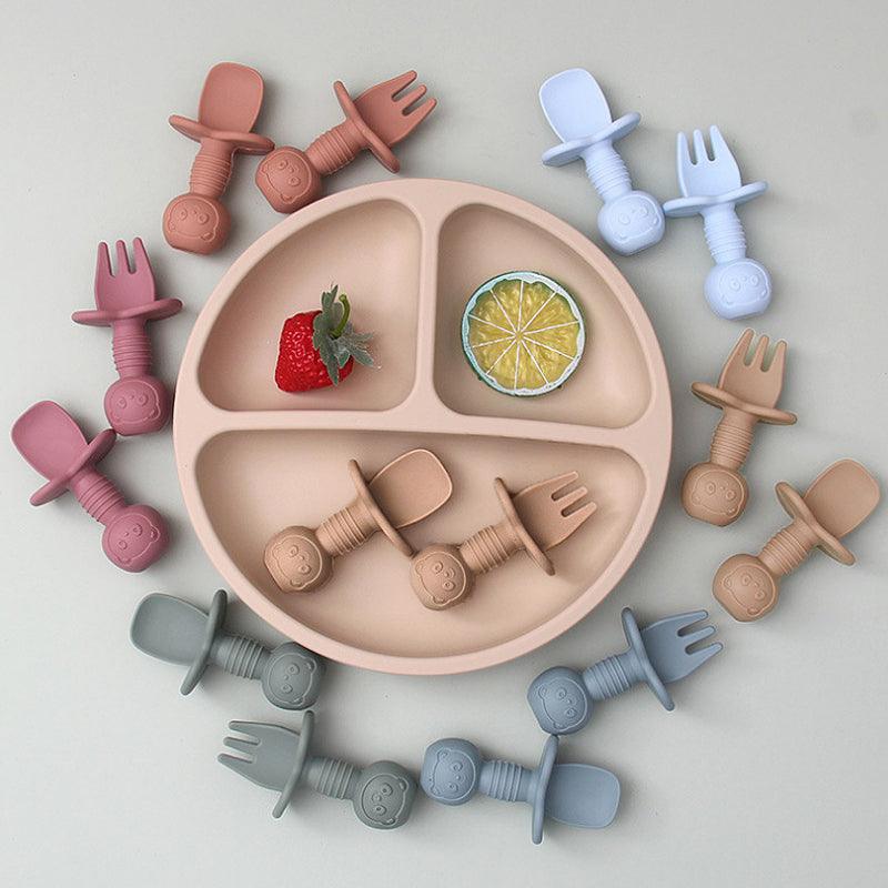 Mini Fork And Spoon Set - Babyblush