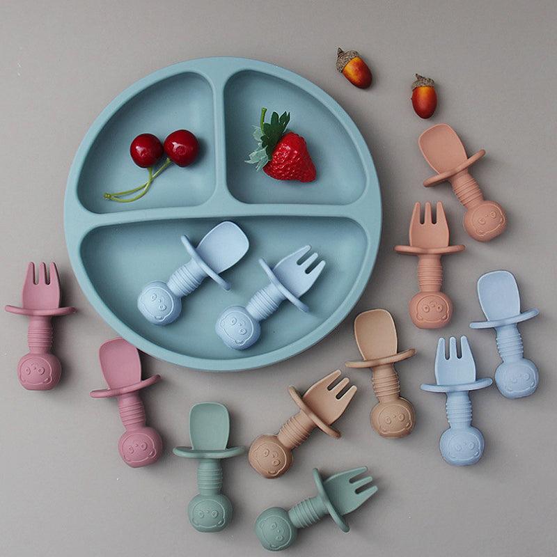 Mini Fork And Spoon Set - Babyblush