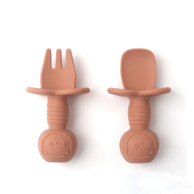 Mini Fork And Spoon Set - Babyblush