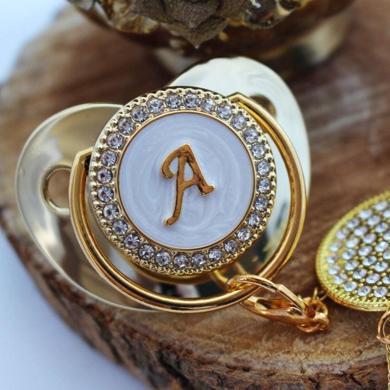 Name Initial Letter Baby Pacifier - Babyblush