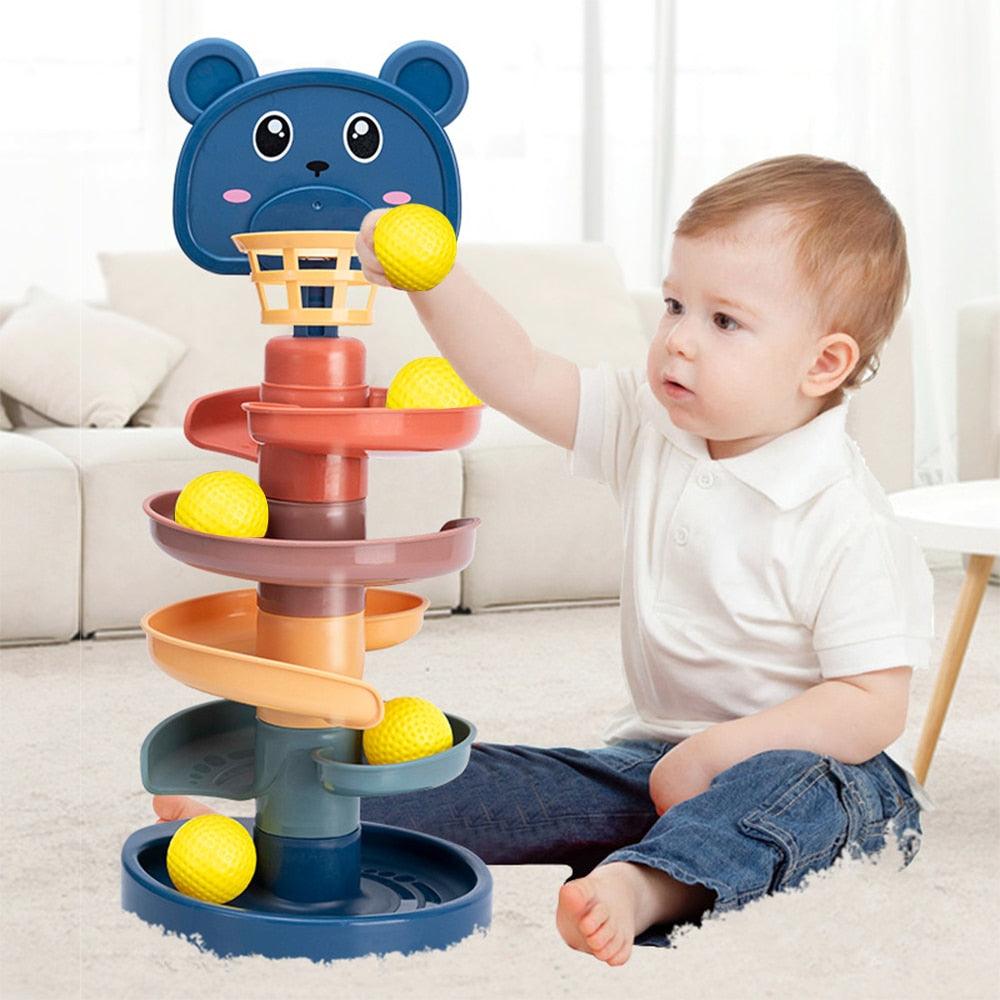 Rolling Ball Pile Tower - Babyblush