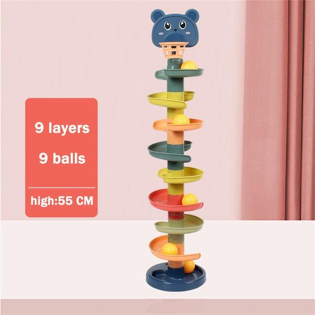 Rolling Ball Pile Tower - Babyblush