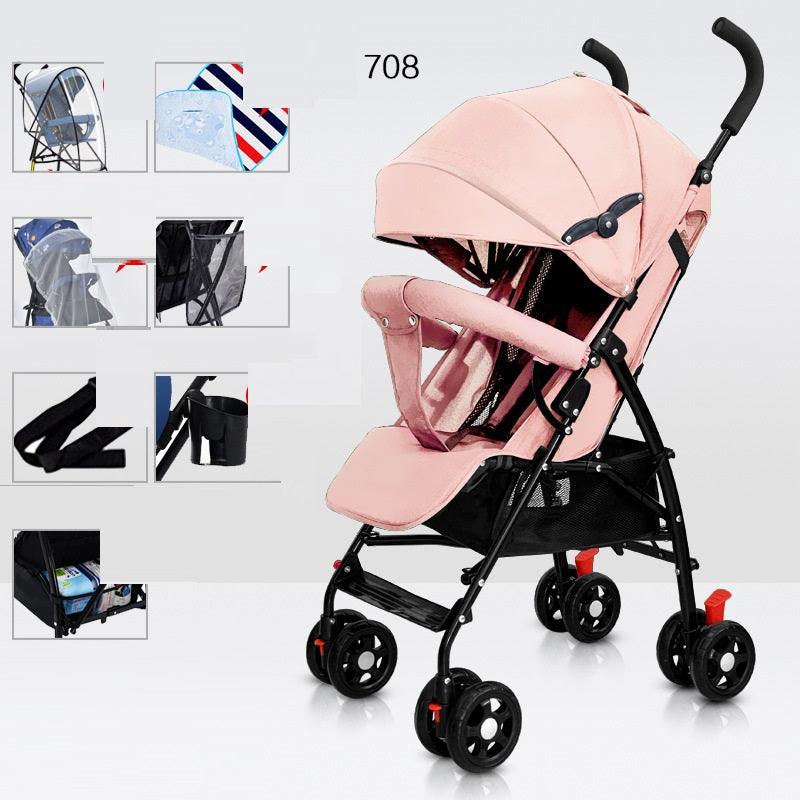 Sit And Lie Down Baby Portable Folding Simple Trolley - Babyblush