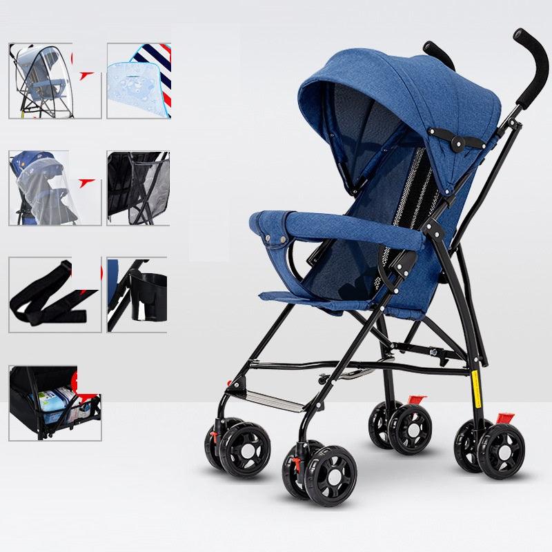 Sit And Lie Down Baby Portable Folding Simple Trolley - Babyblush