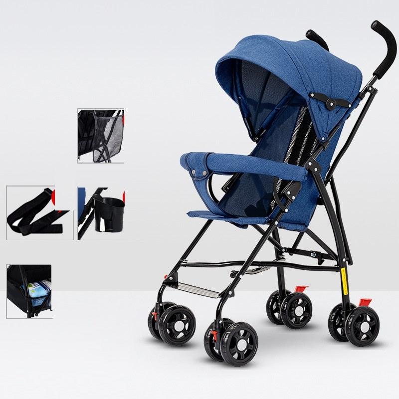 Sit And Lie Down Baby Portable Folding Simple Trolley - Babyblush