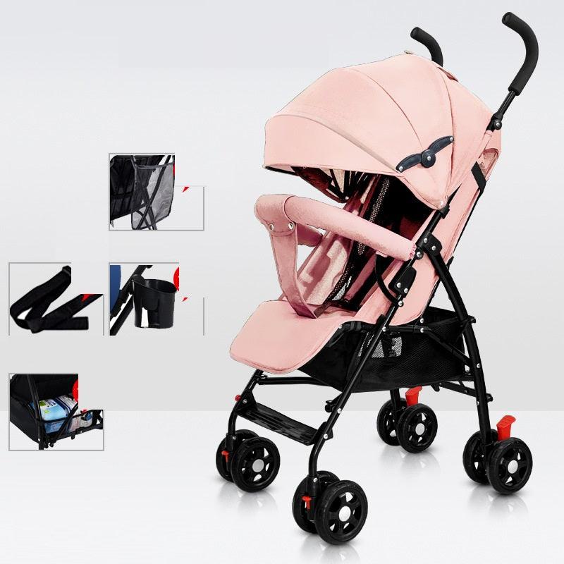 Sit And Lie Down Baby Portable Folding Simple Trolley - Babyblush