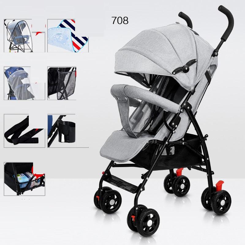 Sit And Lie Down Baby Portable Folding Simple Trolley - Babyblush