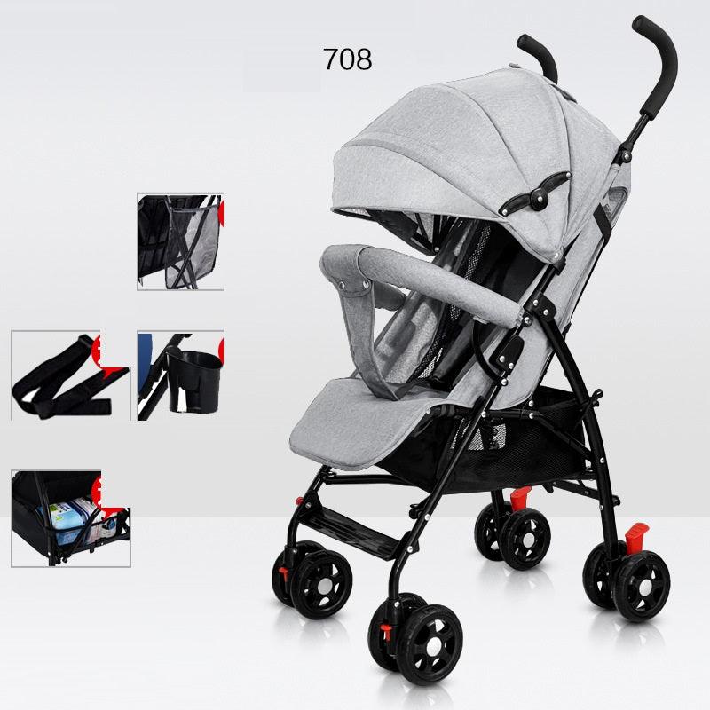 Sit And Lie Down Baby Portable Folding Simple Trolley - Babyblush