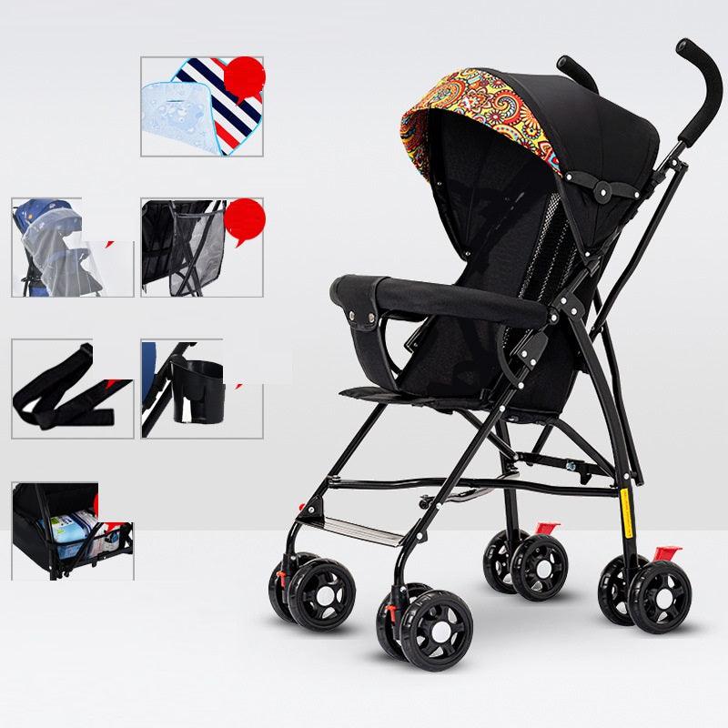 Sit And Lie Down Baby Portable Folding Simple Trolley - Babyblush