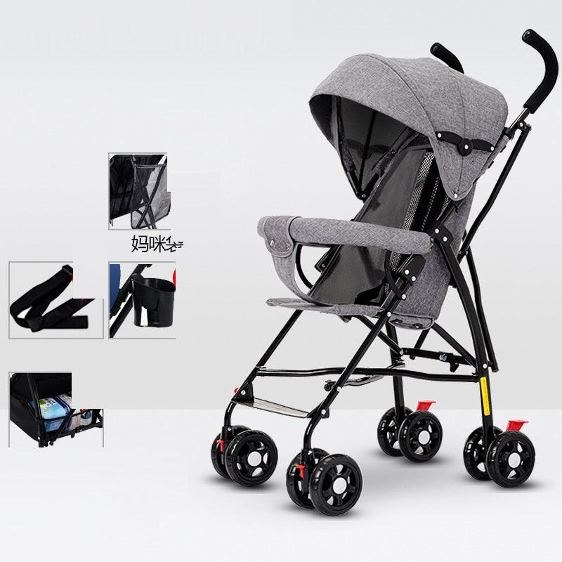Sit And Lie Down Baby Portable Folding Simple Trolley - Babyblush